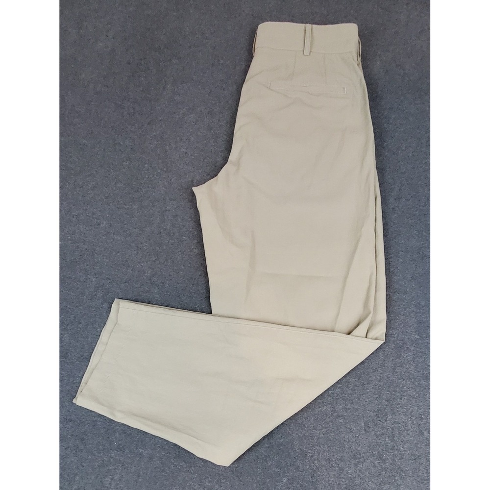Uniqlo Mens Linen Blend U Wide Fit Tapered Khaki Pants 30x28.5 447264 NEW